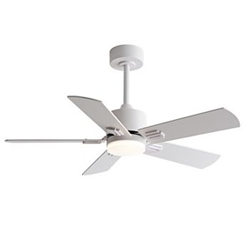 Loheer 42 Inch Low Profile Modern Ceiling Fan, with Dimmable LED Light and Remote, for Bedroom