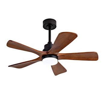 Loheer 42 Inch Outdoor Ceiling Fan, with Light and Remote Reversible DC Motor, for Patio Farmhouse
