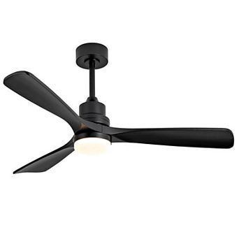 Loheer 52 Inch Modern Ceiling Fan With Light - 3 Solid Wood Blades Remote Control, For Living Room