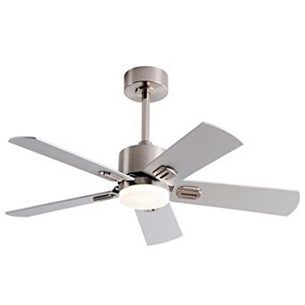Loheer 42 Inch Modern Ceiling Fan, with Dimmable LED Light and Remote, for Bedroom