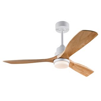 Loheer 52 Inch Modern Ceiling Fan with Dimmable LED Light, Reversible DC Motor and Remote