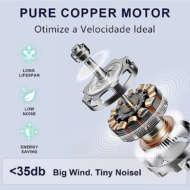Loheer 52 Inch Modern Ceiling Fan with Dimmable LED Light, Reversible DC Motor and Remote