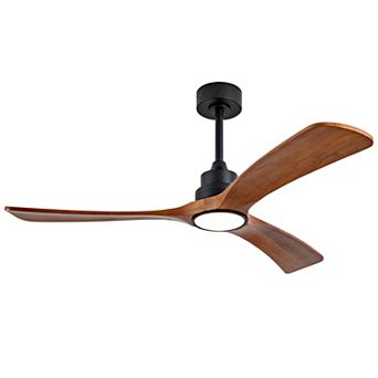 Loheer 52 Inch Wood Ceiling Fan, with Remote Reversible DC Motor for Living Room