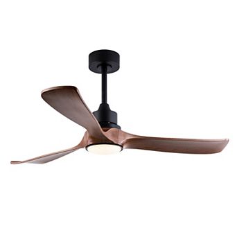 Loheer 52 Inch Modern Ceiling Fan, with Dimmable LED Light and Remote, Reversible DC Motor