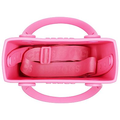 Crocs Woven Style Crossbody Tote with Top Handles & Removable Strap