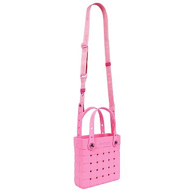 Crocs Woven Style Crossbody Tote with Top Handles & Removable Strap