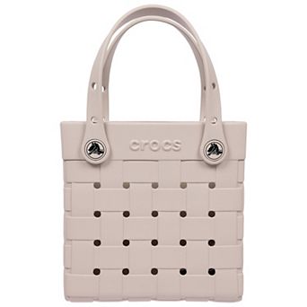 Crocs Woven Style Crossbody Tote with Top Handles & Removable Strap