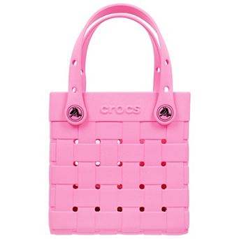 Crocs Woven Style Crossbody Tote with Top Handles & Removable Strap