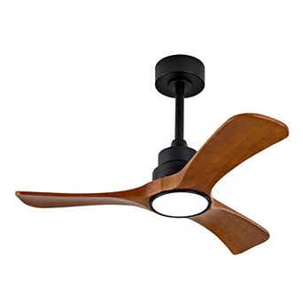 Loheer 36-inch Ceiling Fan with Light and 6-Speed Remote, Reversible DC Motor for Bedroom