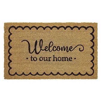 VCNY Home Welcome to Our Home Outdoor Coir Doormat