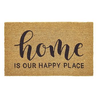 VCNY Home Home Is Our Happy Place Outdoor Coir Doormat