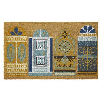 VCNY Home Fancy Doors Outdoor Coir Doormat