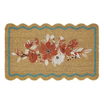 VCNY Home Flowers Shape Outdoor Coir Doormat