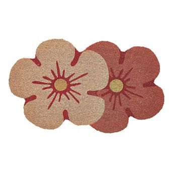 VCNY Home Floral Shape Die Cut Coir Doormat