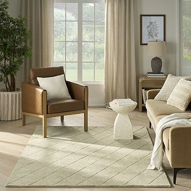 Nourison Wool Haven Diamond Geometric Modern Indoor Rug