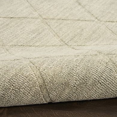 Nourison Wool Haven Diamond Geometric Modern Indoor Rug