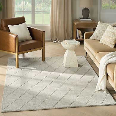 Nourison Wool Haven Diamond Geometric Modern Indoor Rug