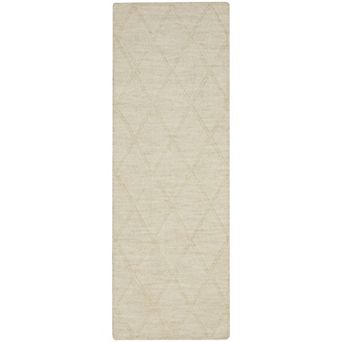 Nourison Wool Haven Diamond Geometric Modern Indoor Rug