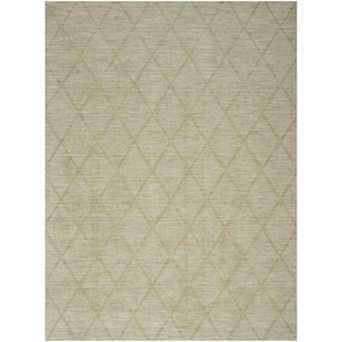 Nourison Wool Haven Diamond Geometric Modern Indoor Rug