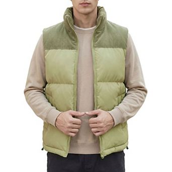 Men's Puffer Vest Warm Lightweight Casual Outerwear Sleeveless Puffy Jacket Winter Vest