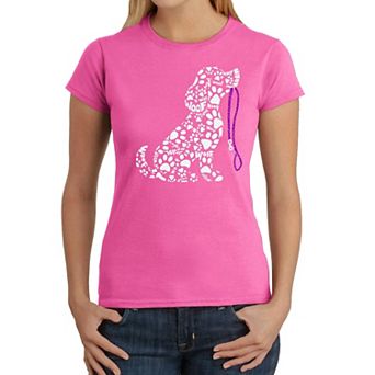 Dog Leash - Women's Word Art T-Shirt