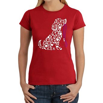 Dog Leash - Women's Word Art T-Shirt
