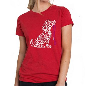 Dog Leash - Women's Premium Blend Word Art T-Shirt