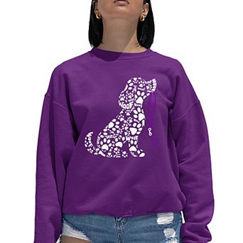 Dog Leash - Women's Word Art Crewneck Sweatshirt
