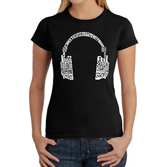 Mood Headphones - Women's Word Art T-Shirt