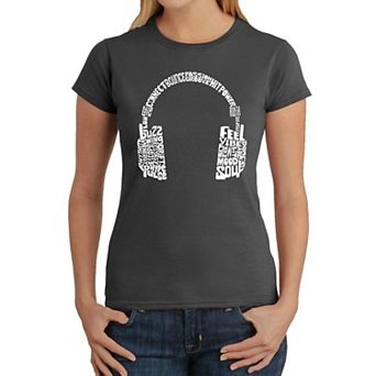 Mood Headphones - Women's Word Art T-Shirt