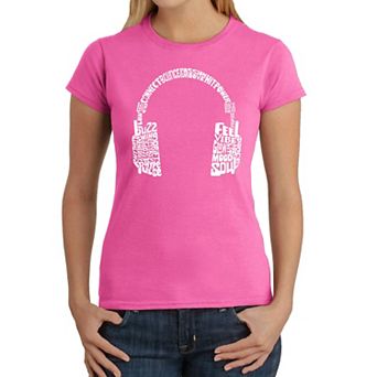 Mood Headphones - Women's Word Art T-Shirt