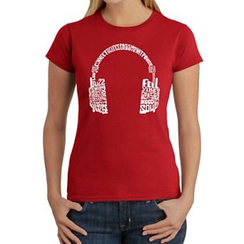 Mood Headphones - Women's Word Art T-Shirt