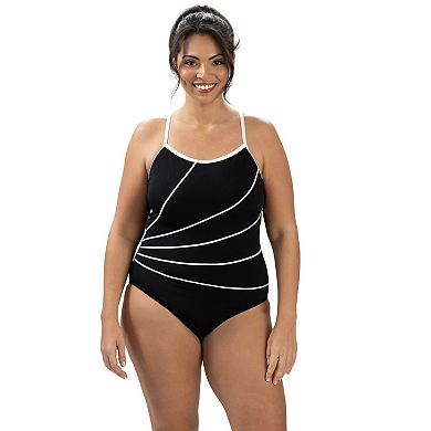 Women's Dolfin Tummy-Flattering One-Piece Swimsuit