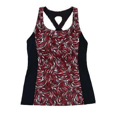 Women's Dolfin Solid Twist Back Tankini Swimsuit Top