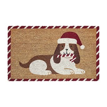 Hallmark Holiday Dog Outdoor Coir Doormat