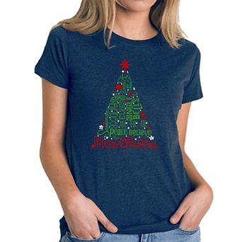 Holiday Christmas Tree - Women's Premium Blend Word Art T-Shirt