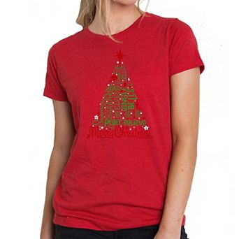 Holiday Christmas Tree - Women's Premium Blend Word Art T-Shirt