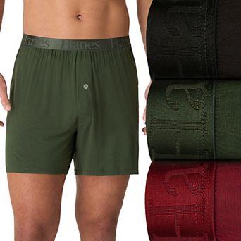 Men's Hanes® 3-Pack Ultimate® SuperSoft Knit Boxers Underwear Gift Set