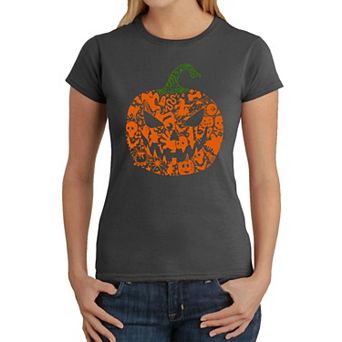 Halloween Pumpkin - Women's Word Art T-Shirt