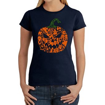 Halloween Pumpkin - Women's Word Art T-Shirt