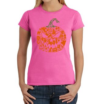 Halloween Pumpkin - Women's Word Art T-Shirt