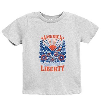 America Summer Of Liberty Distressed - Youth Short Sleeve Graphic T-Shirt