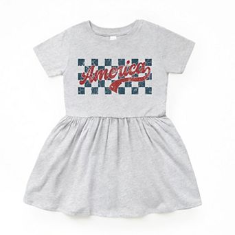 Checkered America Retro - Infant Dress