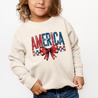 Coquette America Checkered - Toddler Graphic Sweatshirt