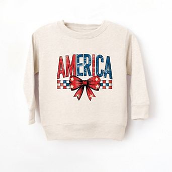 Coquette America Checkered - Toddler Graphic Sweatshirt