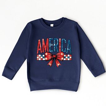 Coquette America Checkered - Toddler Graphic Sweatshirt