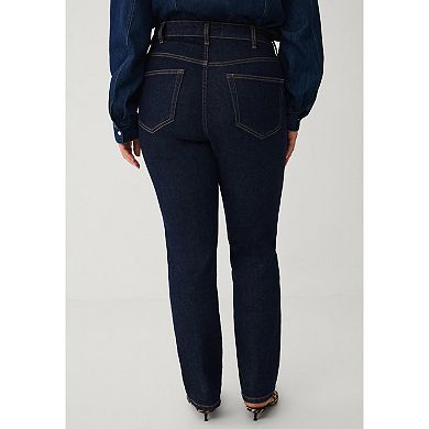 Ellos Plus Size Straight Leg Stretch Jeans