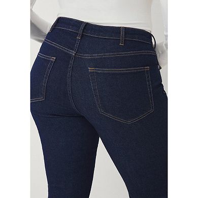 Ellos Plus Size Mid-Rise Stretch Bootcut Jeans