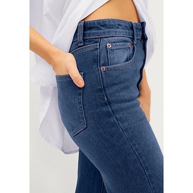 Ellos Plus Size High-Rise Stretch Flare Leg Jeans