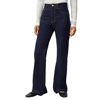 Ellos Plus Size High-Rise Stretch Flare Leg Jeans